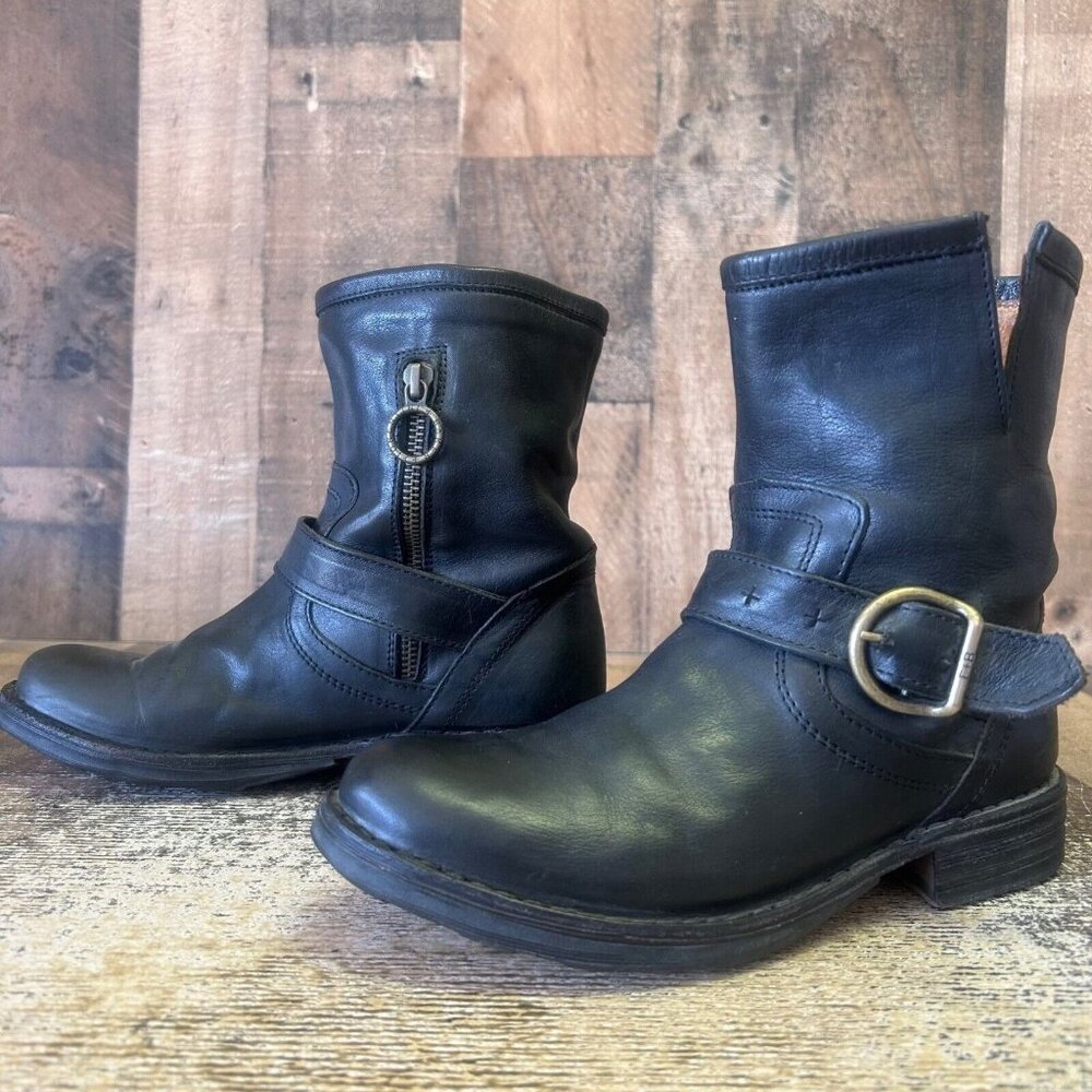 Fiorentini Baker Side Zip Black Ankle Boots Womens EUR 35 US 5